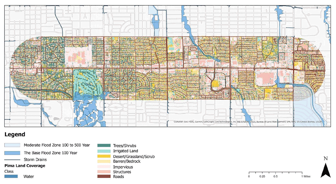 Land Coverage, Flood Zones and Storm Drains