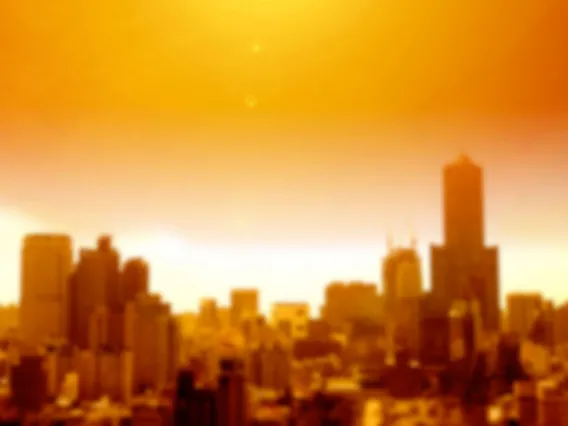 Hot city skyline (blurred)