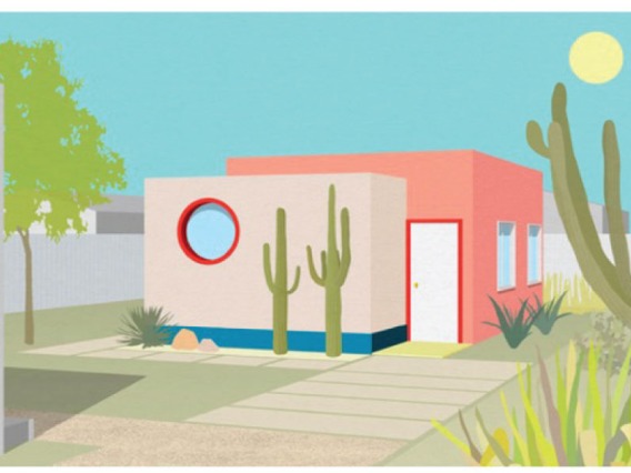 House with cacti