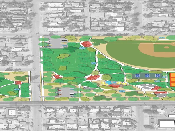 3Map of a master plan for a park in Tucson