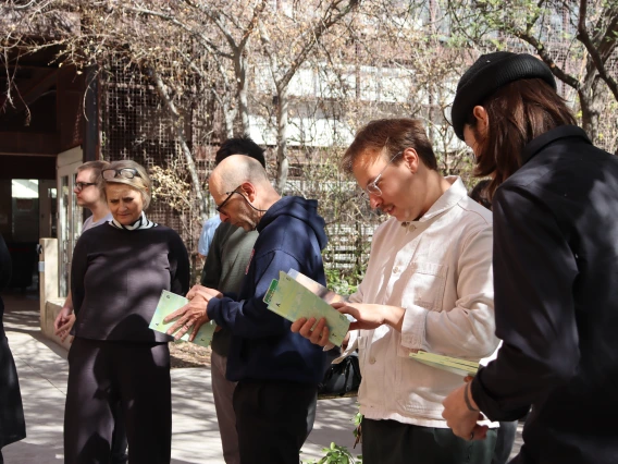 Students read through the About Journal