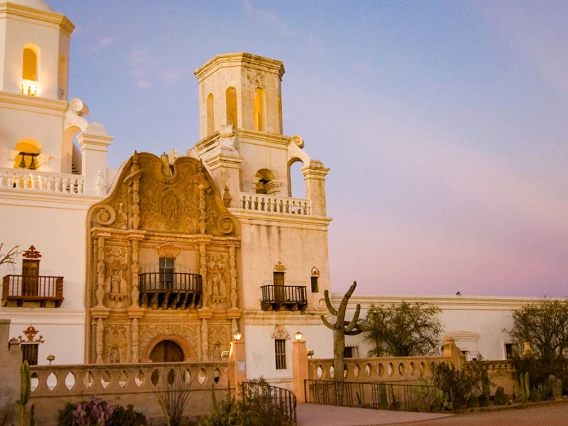 San Xavier mission evening 