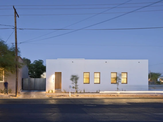 Evening street view of Barrio Historico House.