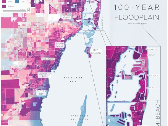 Miami 100-year floodplain map by Glenn Ingram