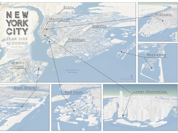 New York City 100-year floodplain map by Glenn Ingram