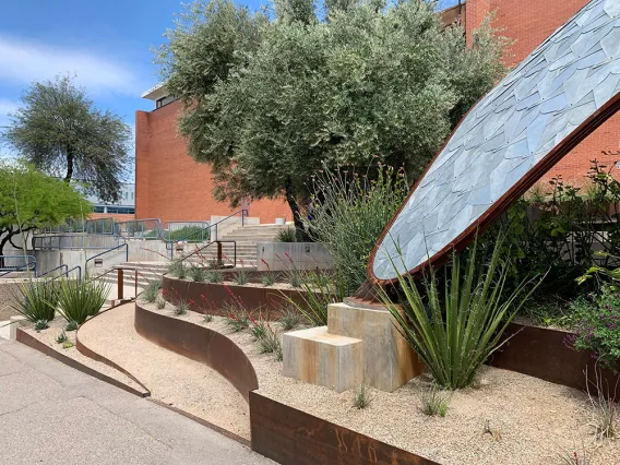 Landscaping and gridshell