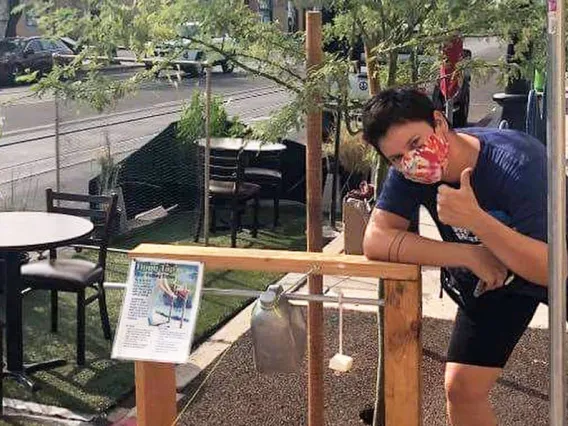 Christian Aguilar Murrieta at Park(ing) Day 2020