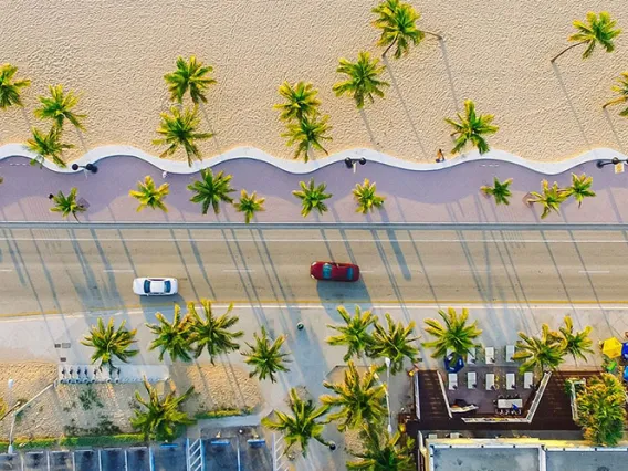 Aerial view of beach