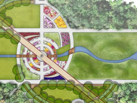 Landscape architecture site plan excerpt