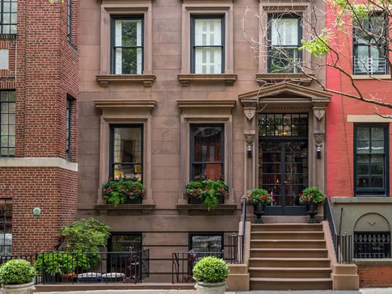 Middle housing: rowhouses in Brooklyn, New York.