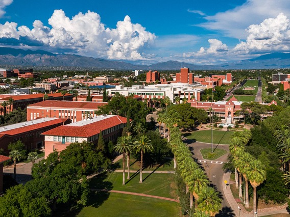 View across UArizona campus to east