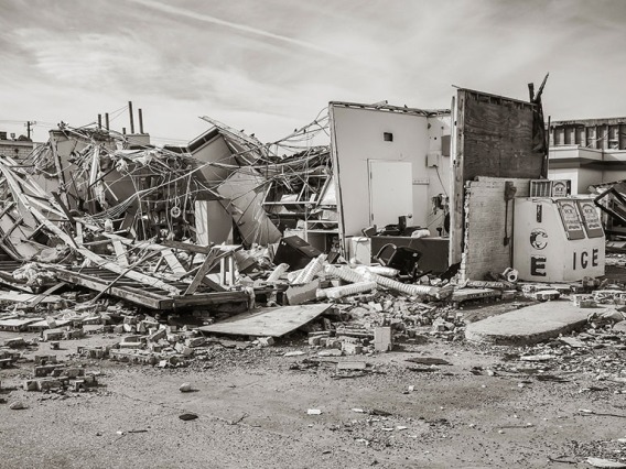 Former 7-Eleven on Walnut Hill Lane in Dallas, Texas, following October 2019 tornado.