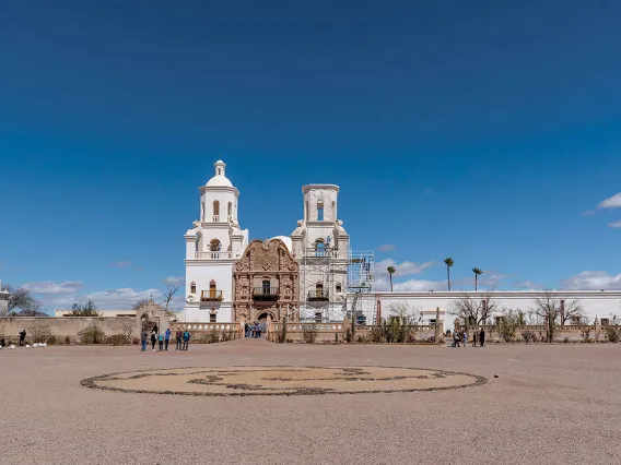 Preservation work at San Xavier del Bac.