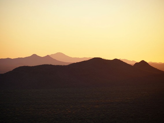 Tucson Mountains at sunset