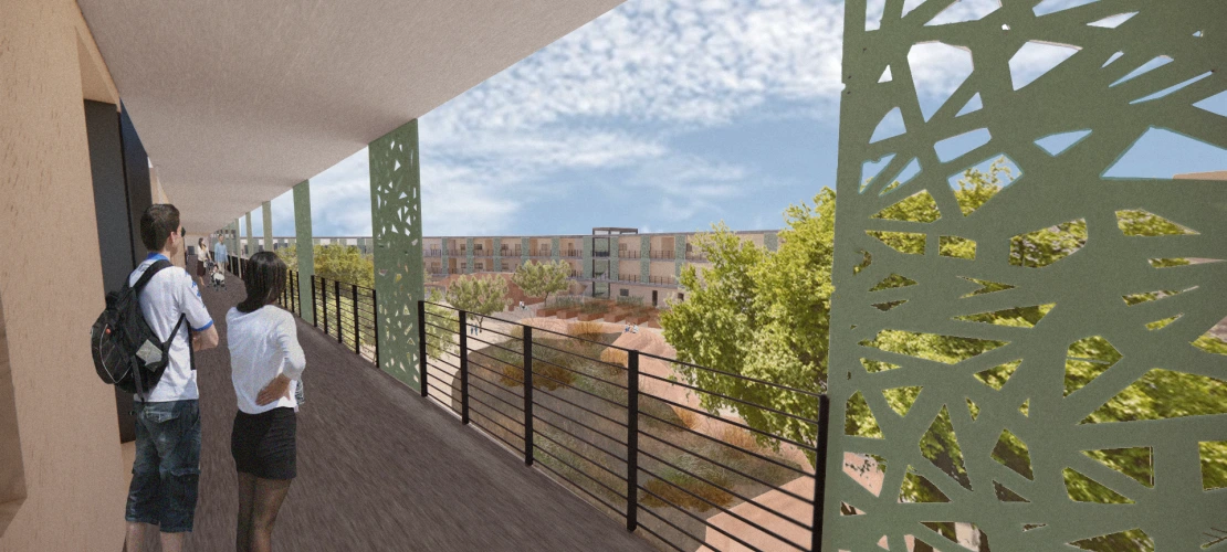 Rendering of the Sentinel Vista Courtyard