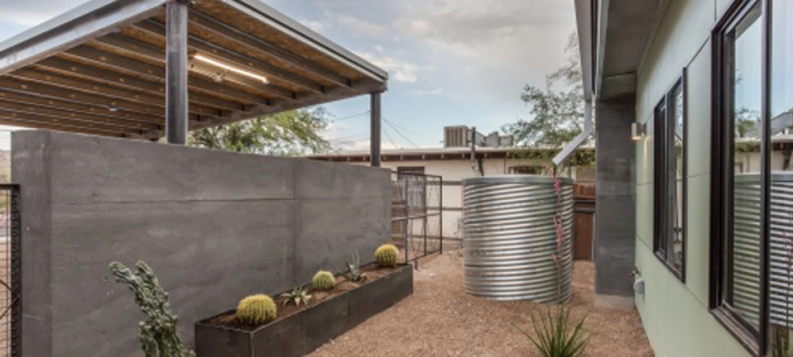 3 Entry Courtyard with Rainwater Cistern