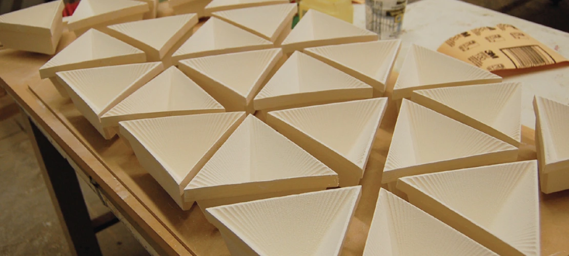 ceramic forms after firing in kiln in the materials lab at the college of architecture, planning and landscape architecture