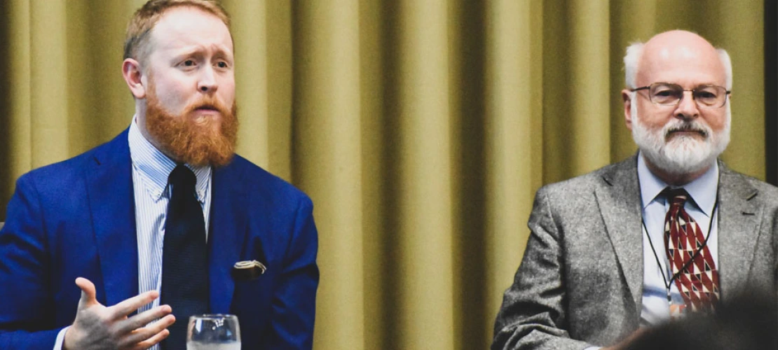 Andrew Sanderford, PhD, and Chris Nelson, two of the panelists for 4IR Disruption in the Real Estate Market
