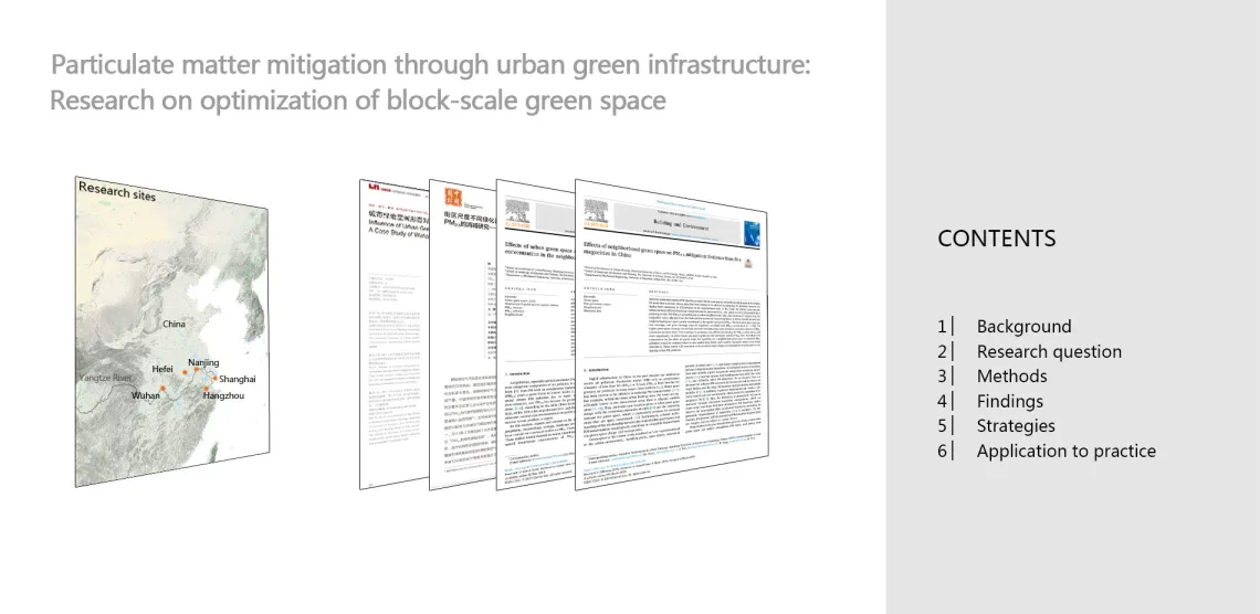 Particulate matter mitigation through urban green infrastructure: Research on optimization of block-scale green space