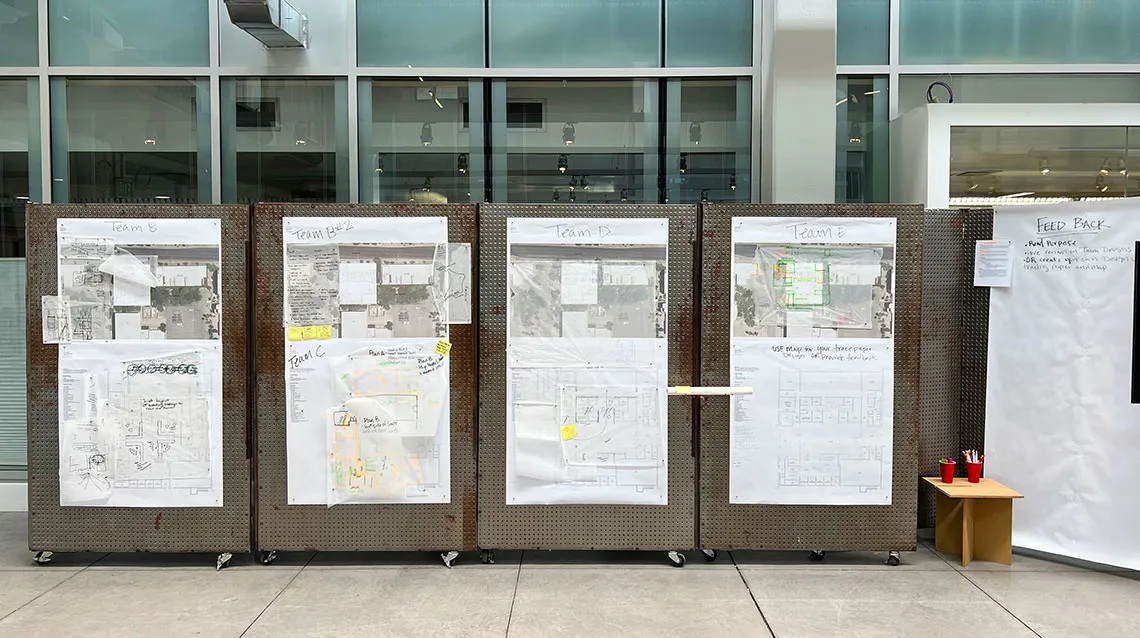 Design charrette outcomes in Sundt Gallery