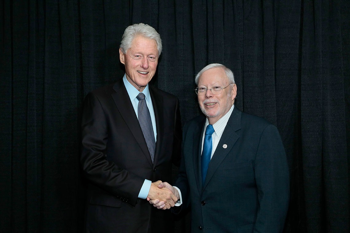 President Bill Clinton with Mark Ginsberg