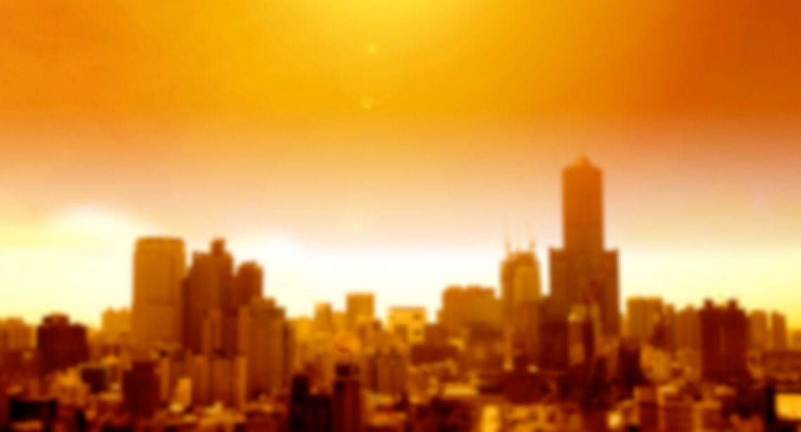 Hot city skyline (blurred)