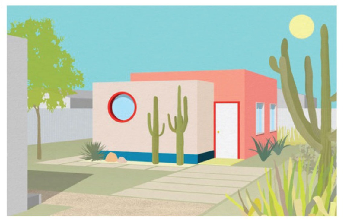 House with cacti