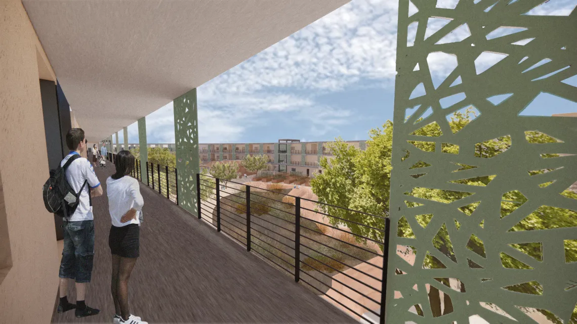 Rendering of the Sentinel Vista Courtyard