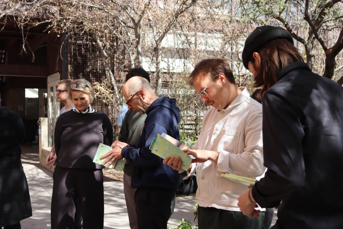 Students read through the About Journal