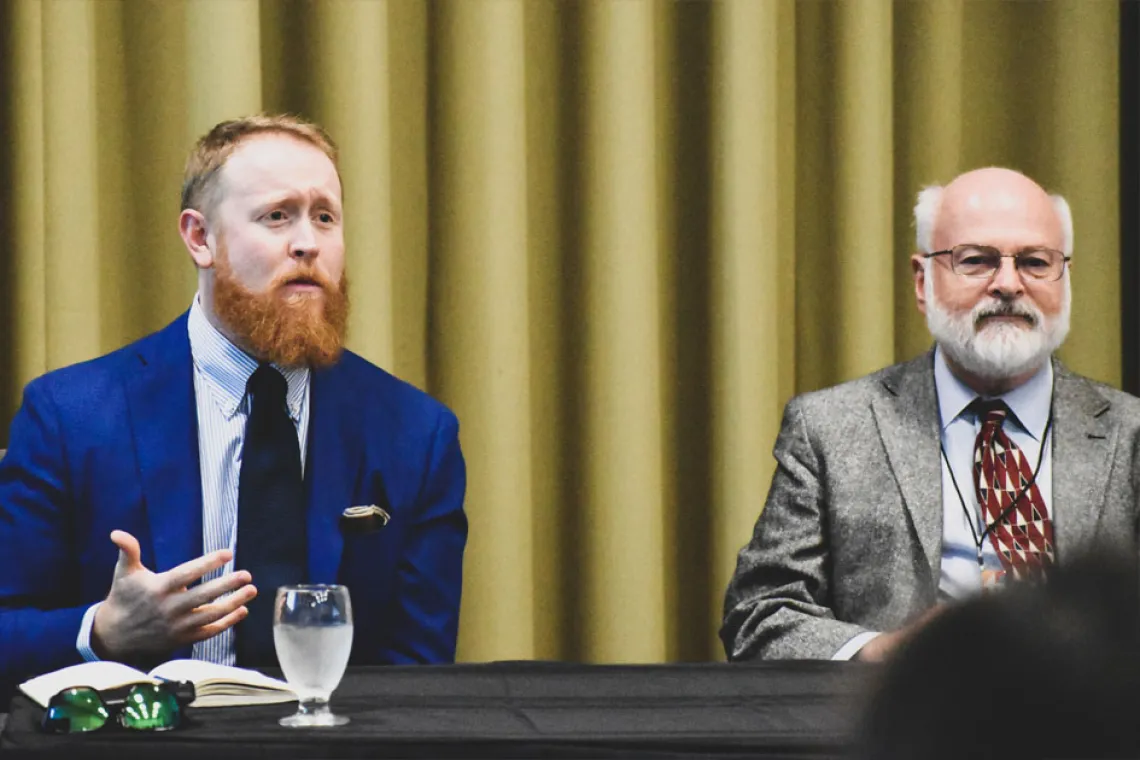 Andrew Sanderford, PhD, and Chris Nelson, two of the panelists for 4IR Disruption in the Real Estate Market