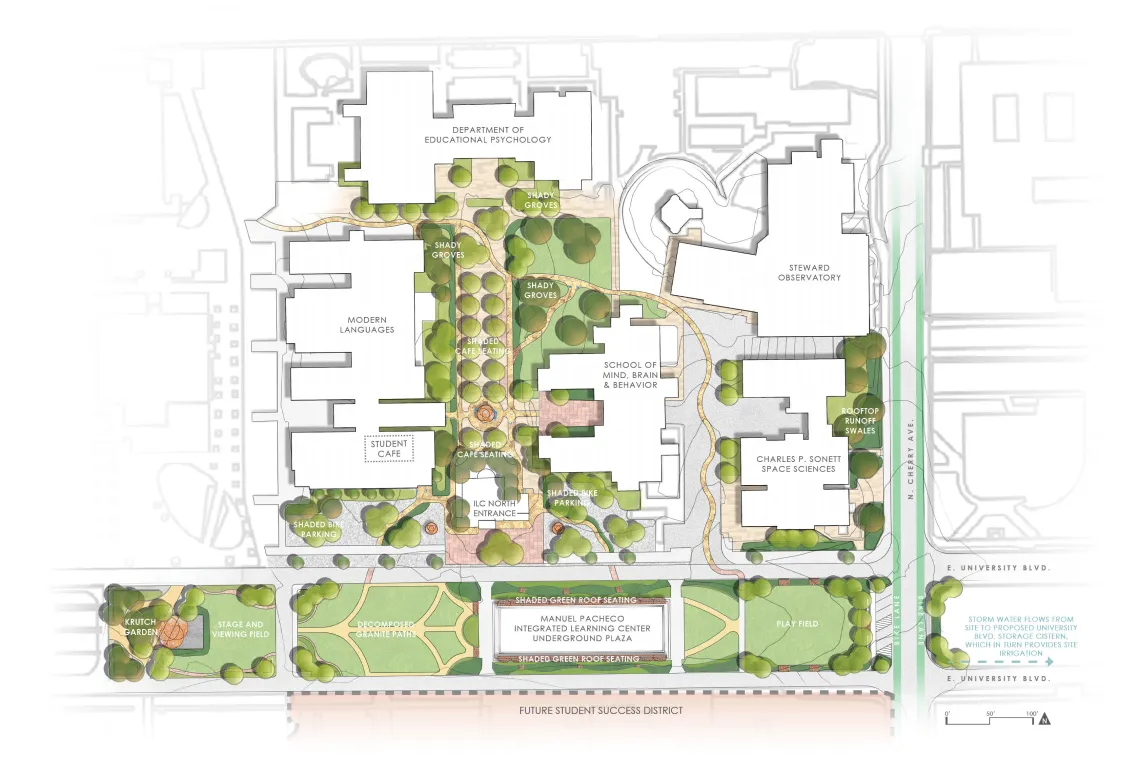 Plan view diagram of the project site