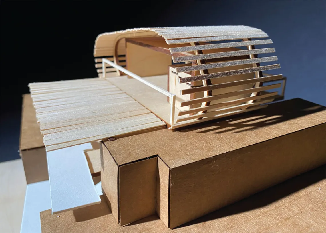 Model of Visiting Scholars Residence by Alec Kelly-Jones