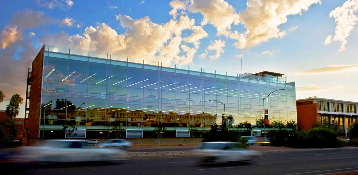 CAPLA building at sunset
