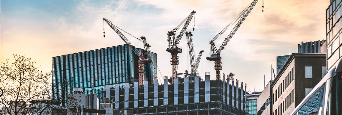 Downtown buildings under construction