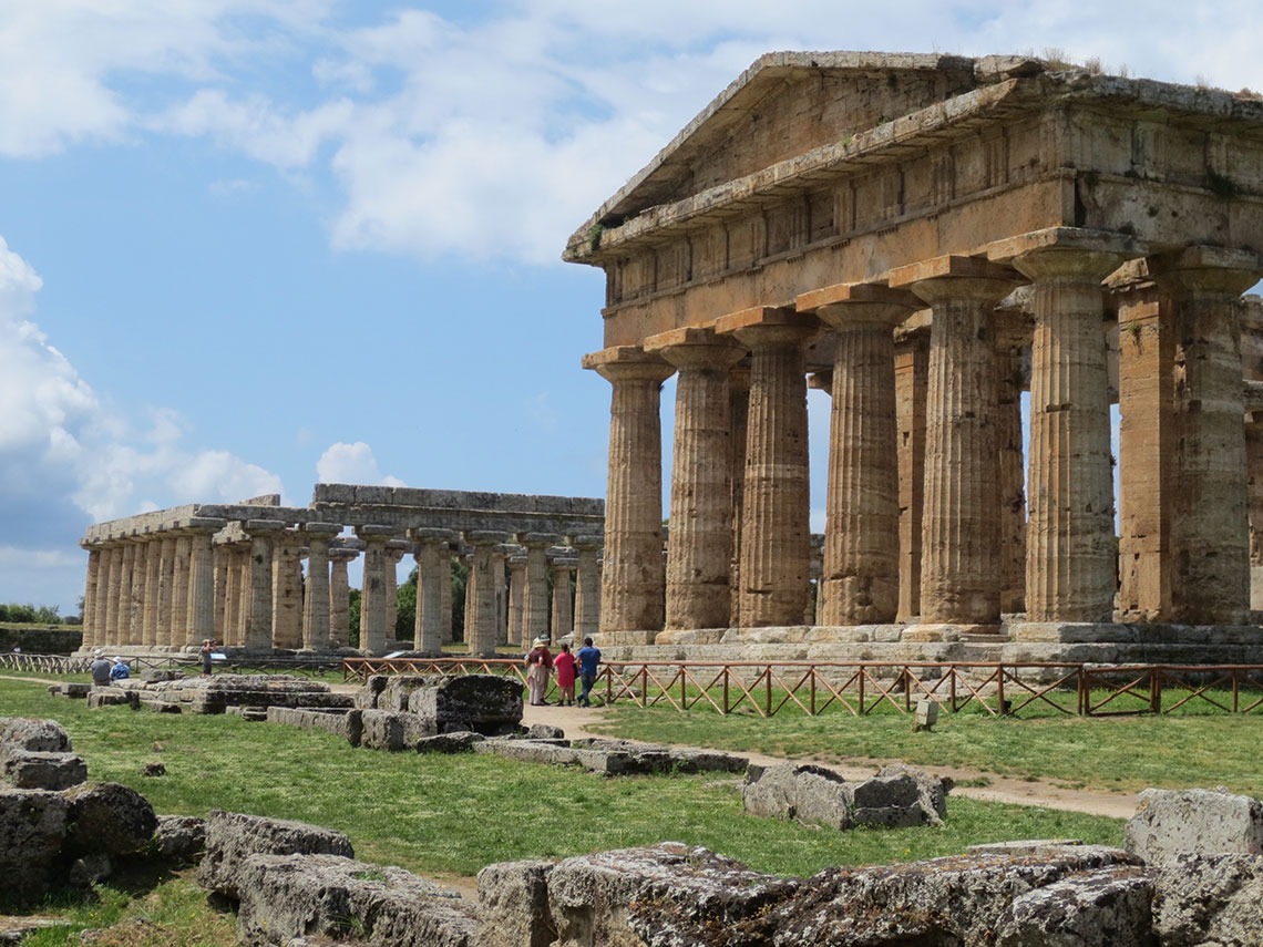 Temple of Hera and Temple of Apollo (?), Paestum, Italy. Photo by Laura Hollengreen.