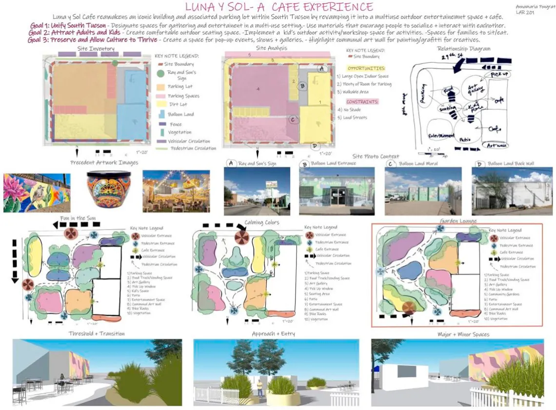 Luna y Sol Cafe exterior concepts