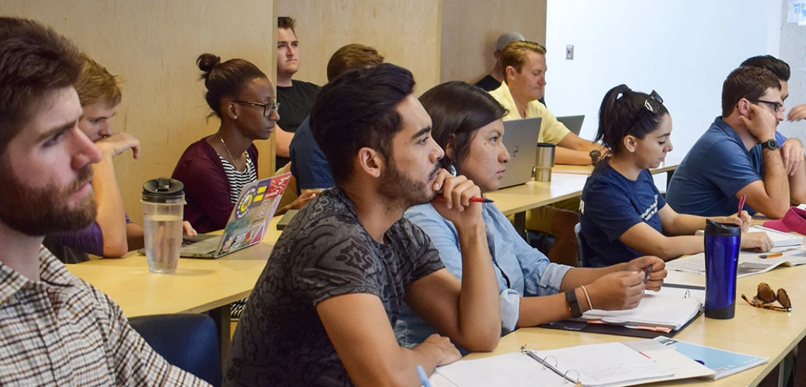MS Urban Planning students in classroom