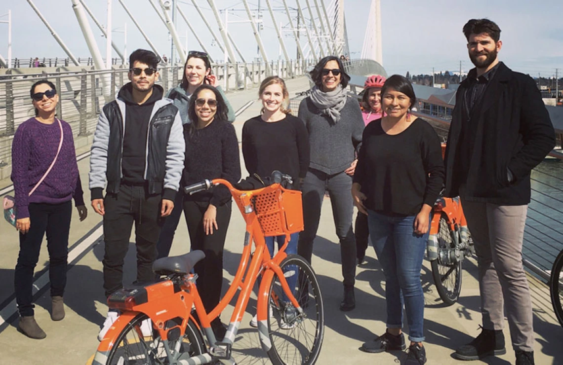 MS Urban Planning students on field trip to Portland