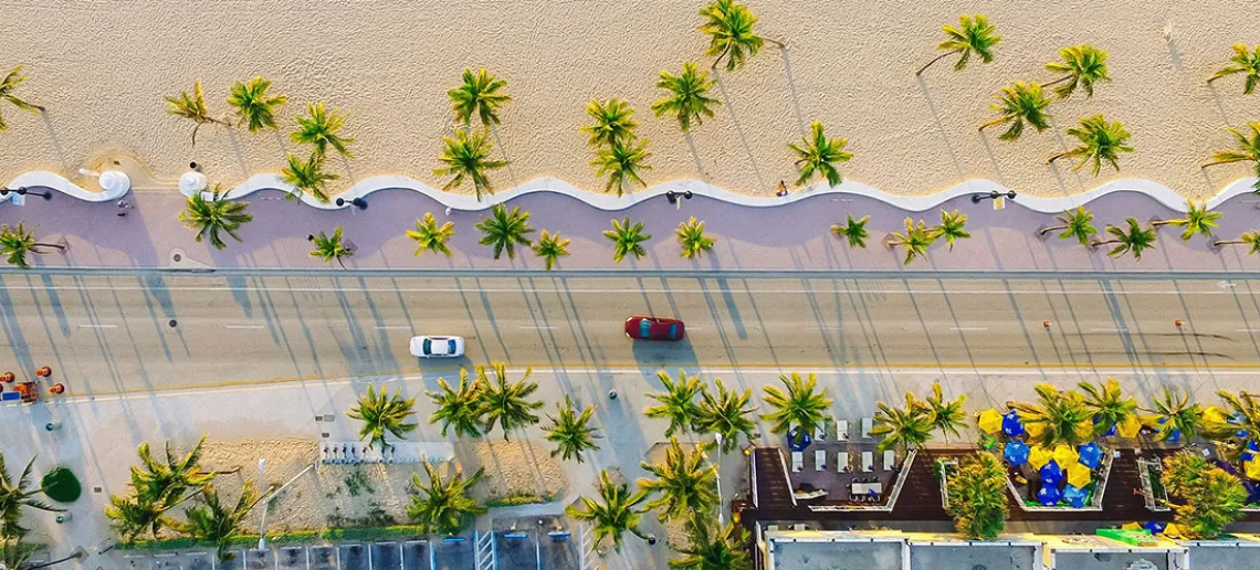 Aerial view of beach