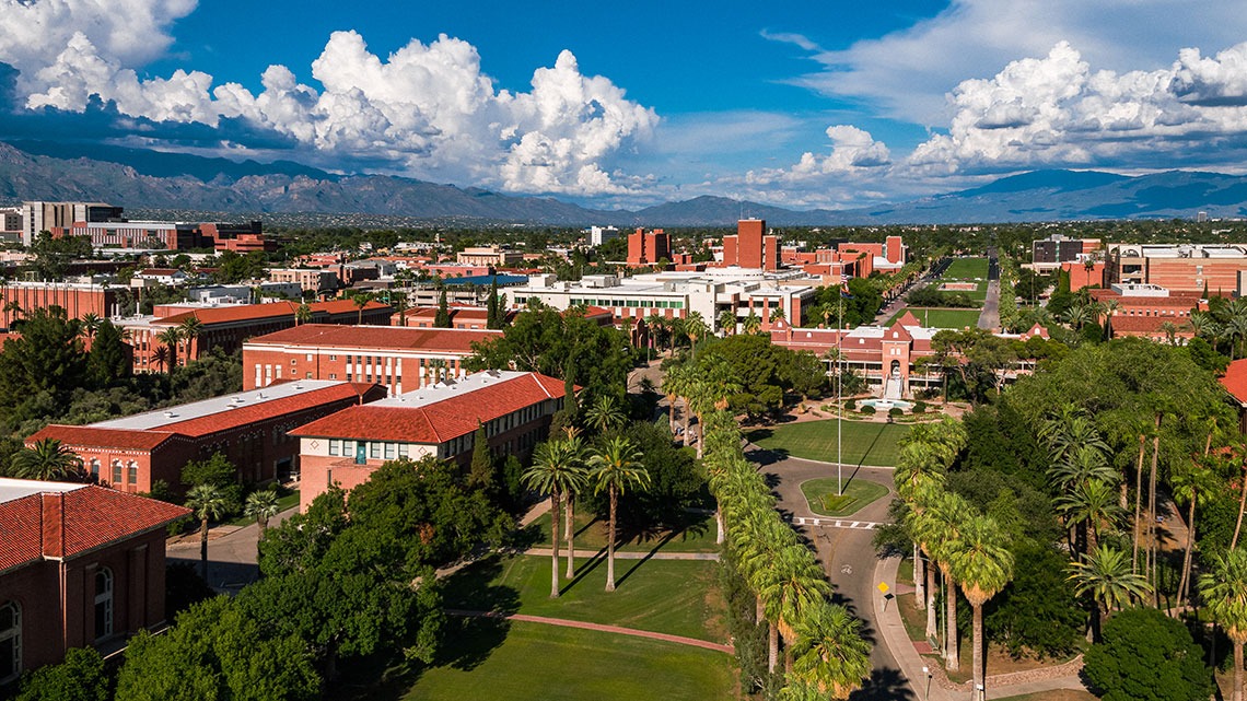 View across UArizona campus to east