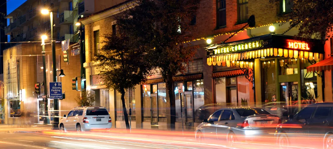 Tucson's Congress Street at night