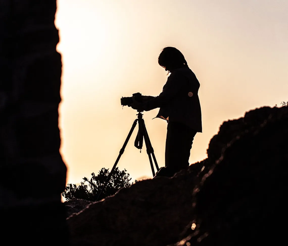 Photographer silhouette