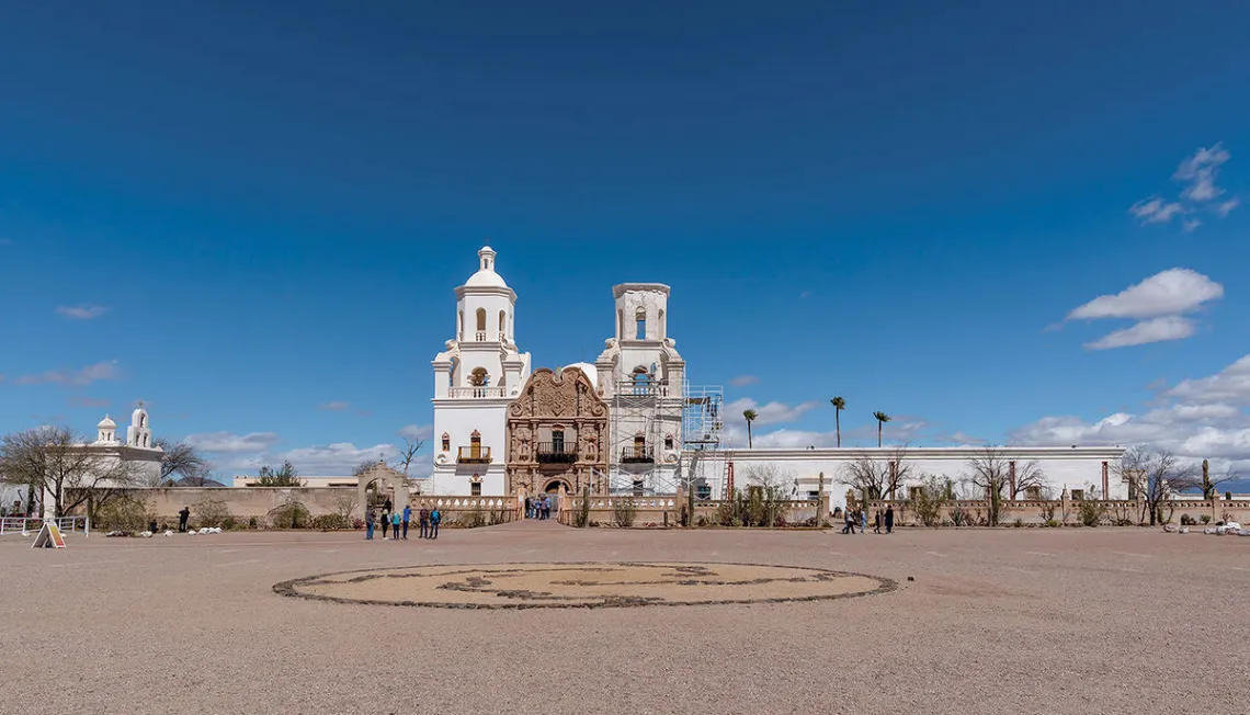 Preservation work at San Xavier del Bac.