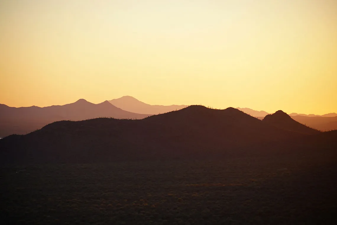 Tucson Mountains at sunset