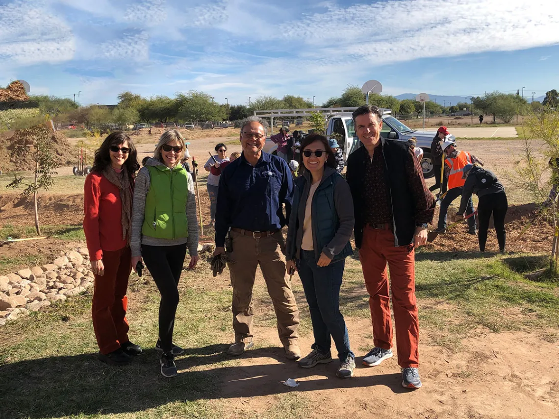 Green infrastructure installation at Star Academic High School