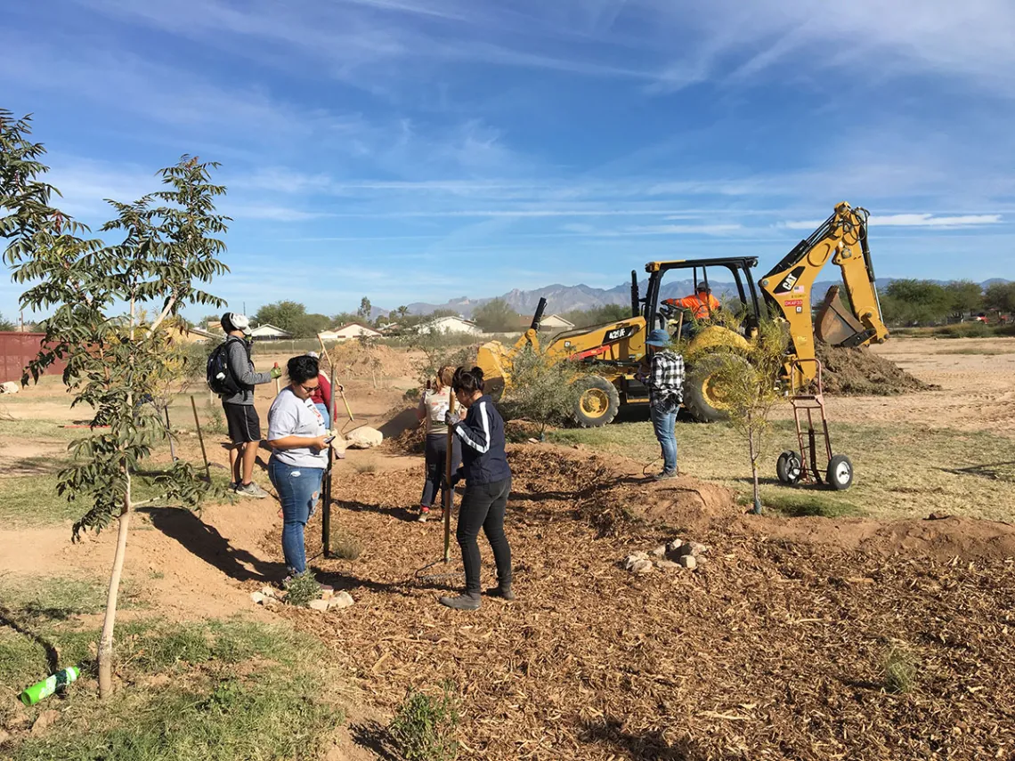 Green infrastructure installation at Star Academic High School