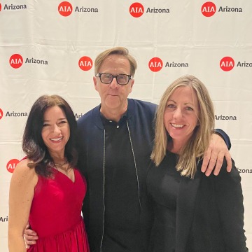 Teresa Rosano, Michael Kothke and Laura Carr at that AIA Arizona Design Awards