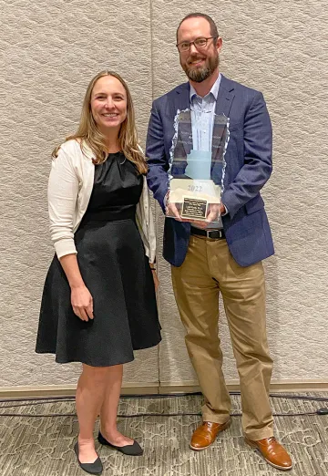 Sara Meerow and Ladd Keith accept APA Arizona award