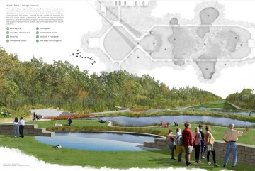 Site plan and elevation by landscape architecture student