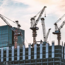 Downtown buildings under construction